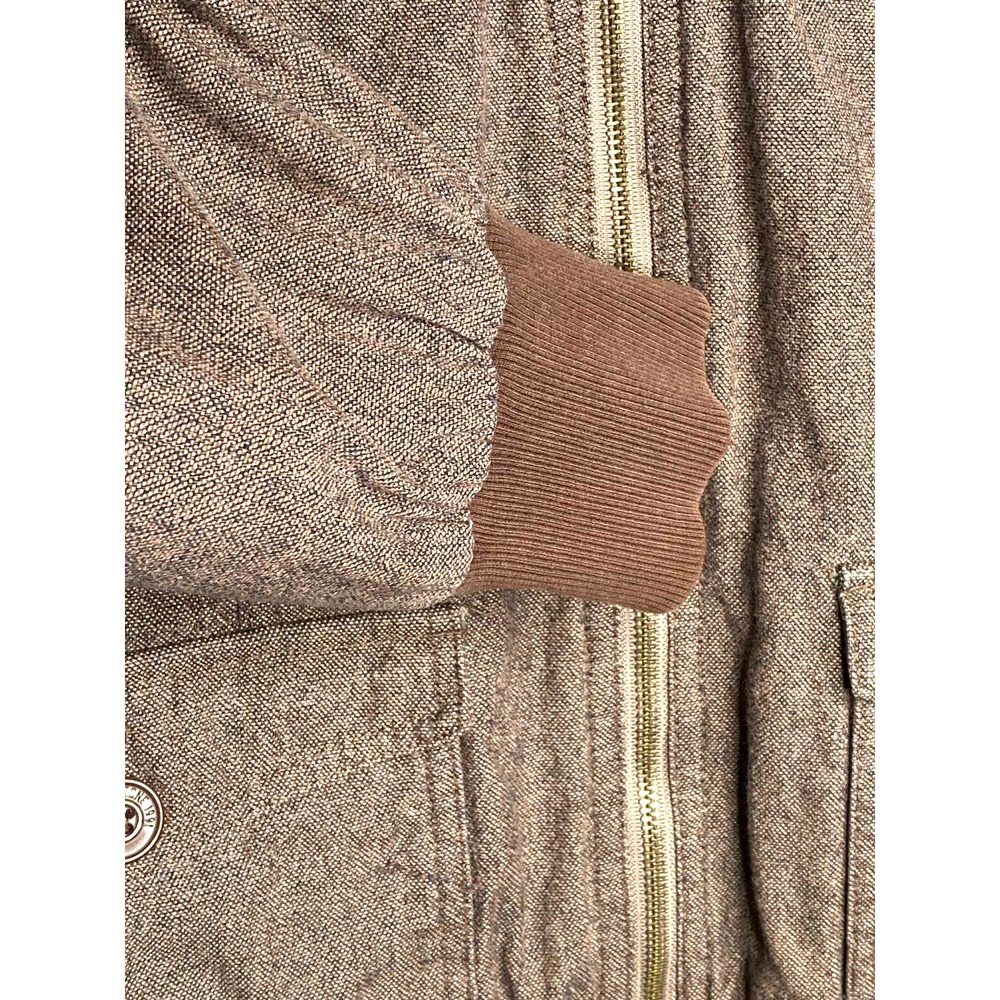 Volcom womens‎ size Medium Brown Dreamstate Bomber Hooded Jacket pockets lined - Picture 4 of 12